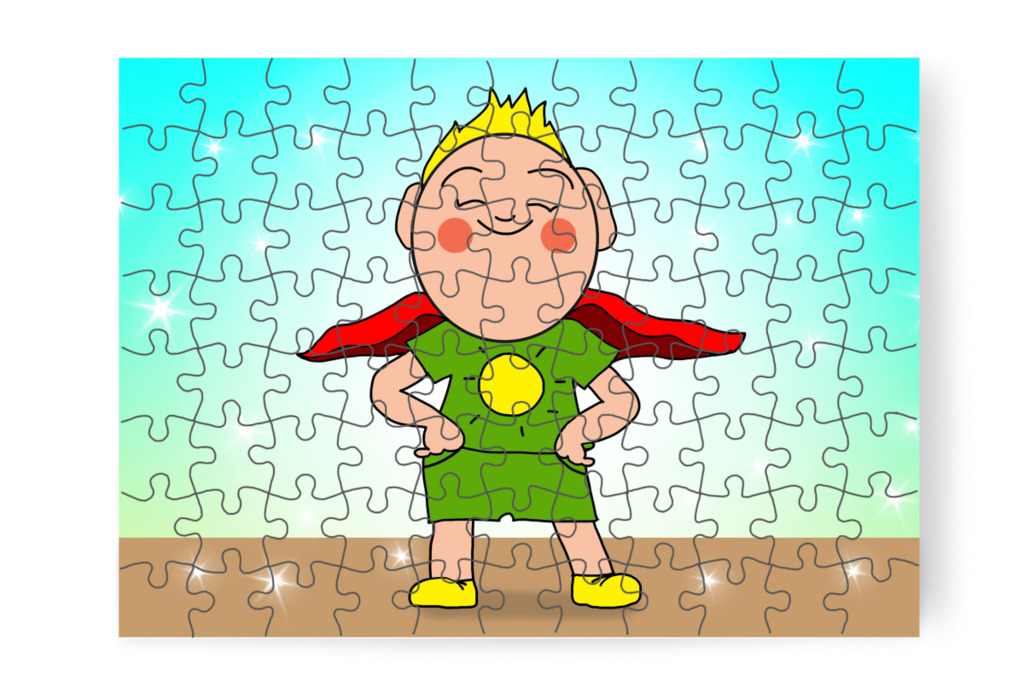 Patrik bátor kisfiú – Patrik és a hajvágás puzzle, 88 darab [TC44-01-P88]