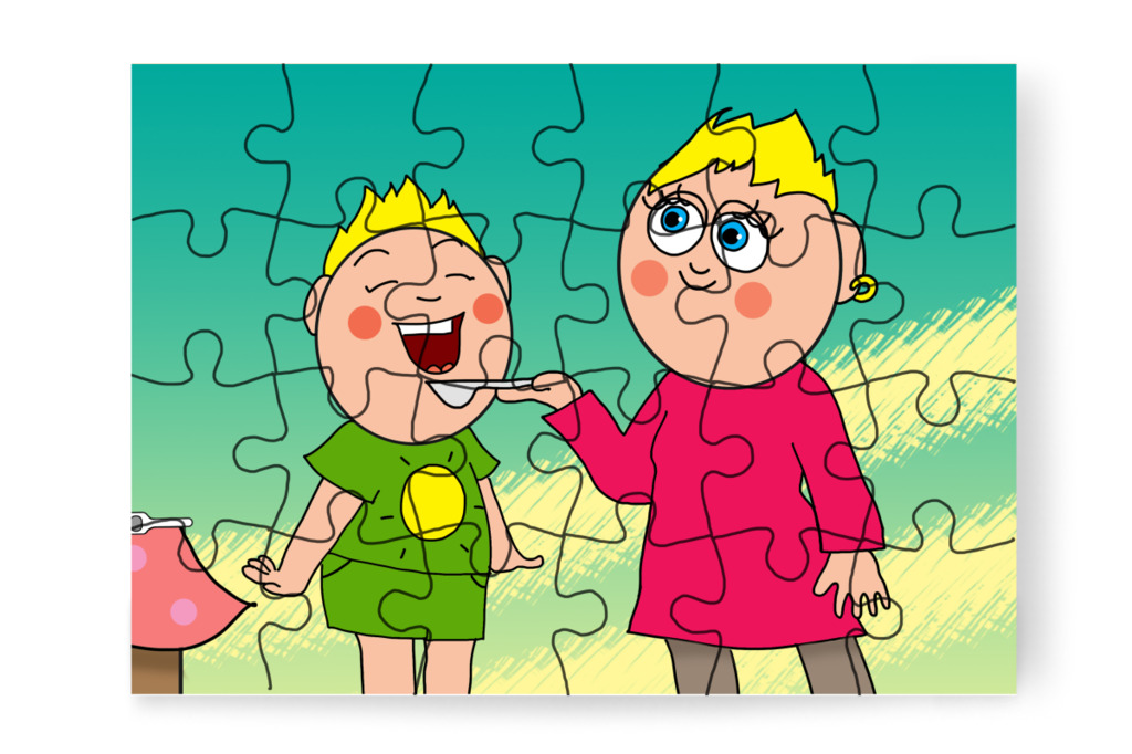 Ügyesen beveszi a gyógyszert – Patrik és a hajvágás puzzle, 24 darab [TC44-03-P24]