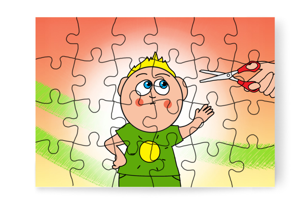 Egyedül a hajvágást nem szereti – Patrik és a hajvágás puzzle, 24 darab [TC44-06-P24]