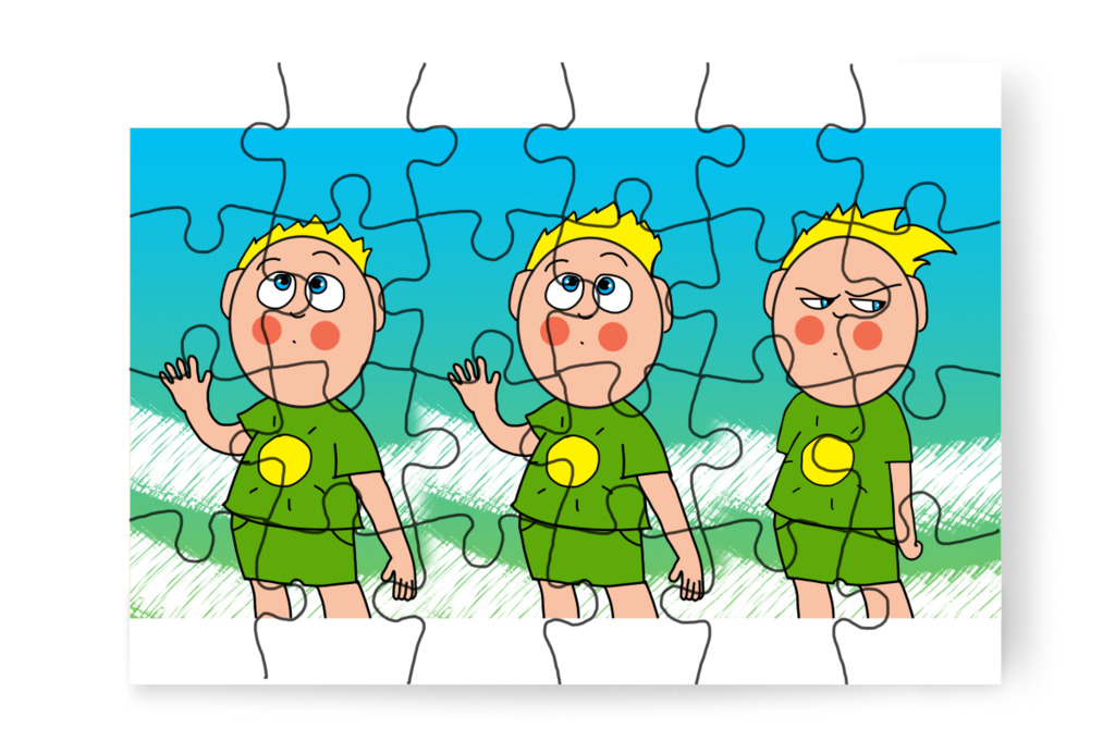 Patrik haja gyorsan nő – Patrik és a hajvágás puzzle, 24 darab [TC44-07-P24]