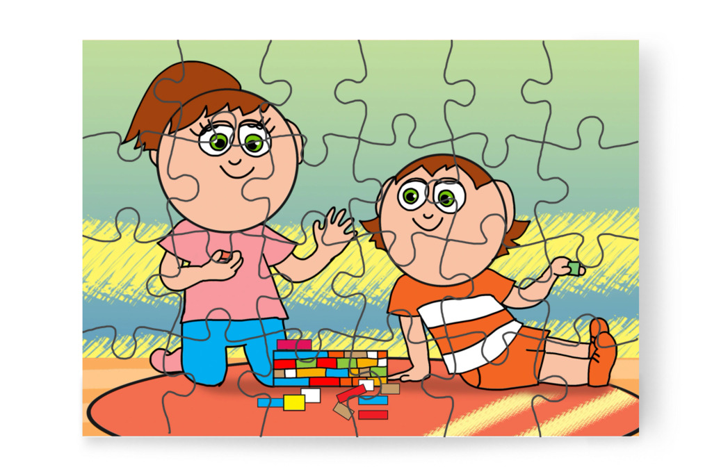 Közös legózás – Ádám és a mobiltelefon puzzle, 24 darab [TC43-04-P24]