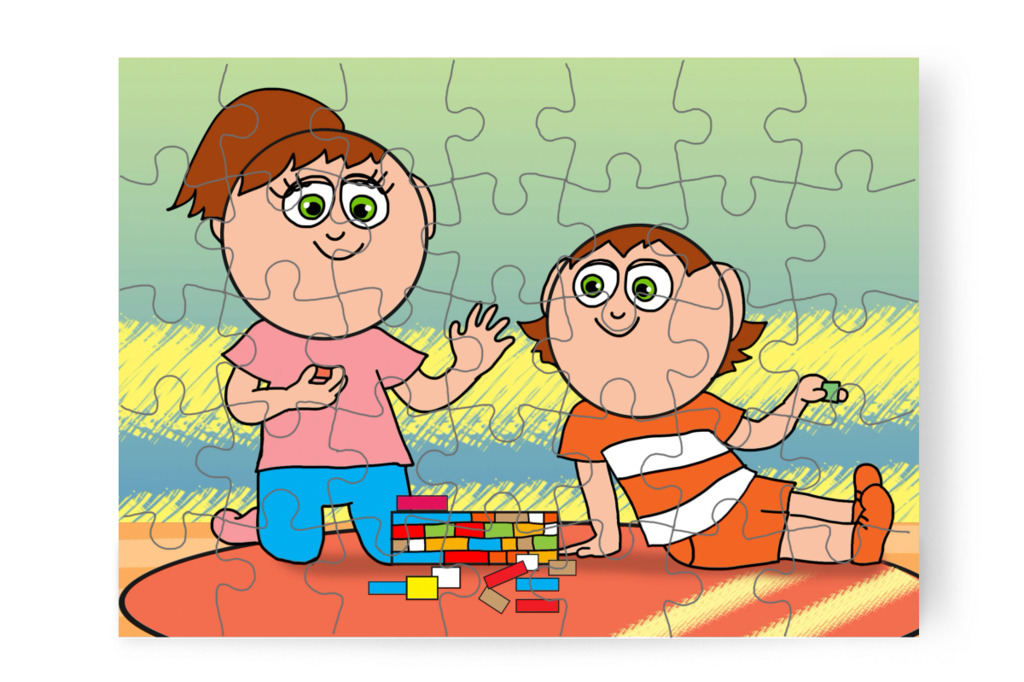 Közös legózás – Ádám és a mobiltelefon puzzle, 35 darab [TC43-04-P35]