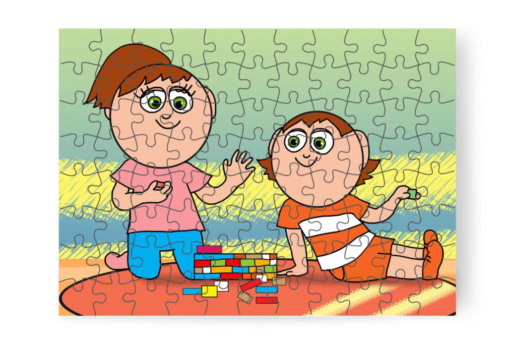 Közös legózás – Ádám és a mobiltelefon puzzle, 88 darab [TC43-04-P88]