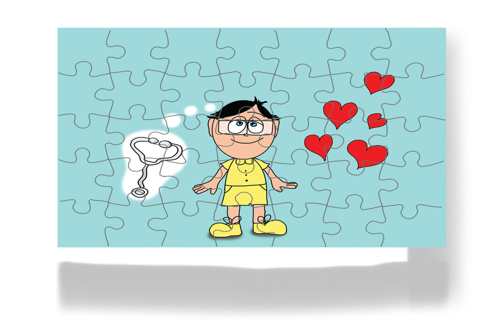 Tamás várja a rendelői látogatást – Kata és a doktor bácsi puzzle, 35 darab [TC08-04-P35]
