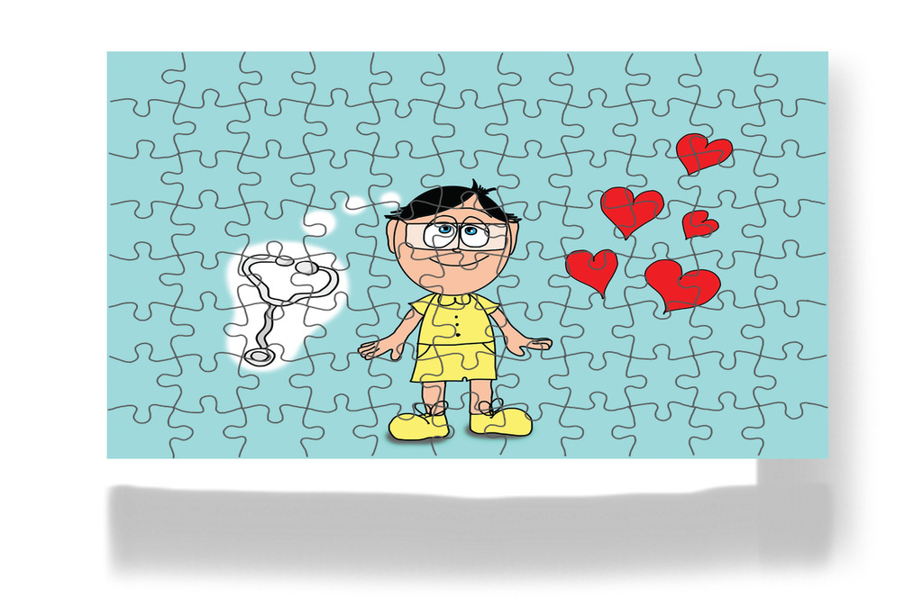 Tamás várja a rendelői látogatást – Kata és a doktor bácsi puzzle, 88 darab [TC08-04-P88]