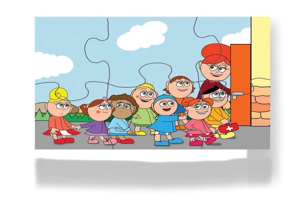 Útban az orvosi rendelő felé – Kata és a doktor bácsi puzzle, 6 darab [TC08-06-P06]
