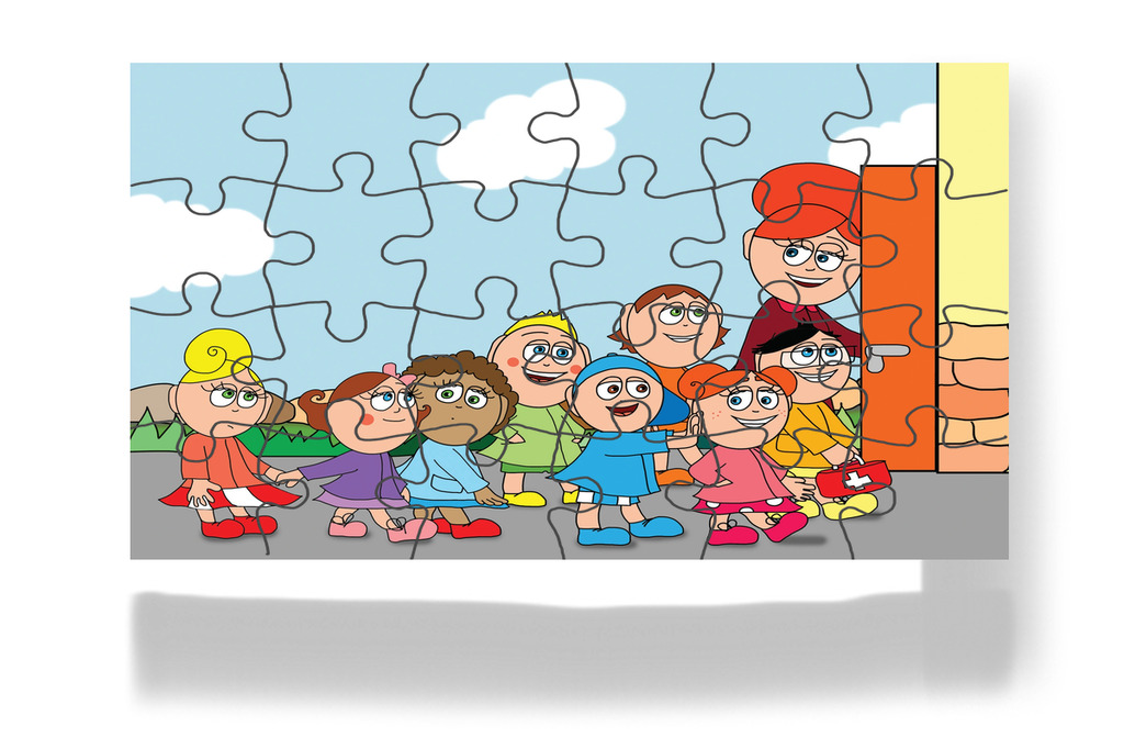 Útban az orvosi rendelő felé – Kata és a doktor bácsi puzzle, 24 darab [TC08-06-P24]