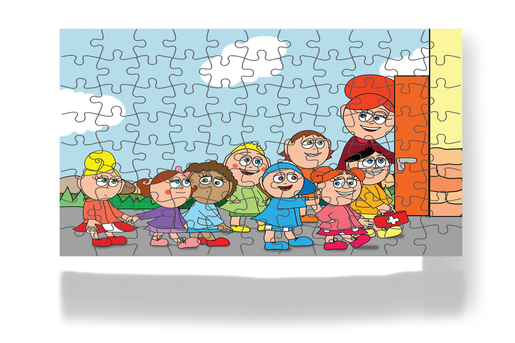Útban az orvosi rendelő felé – Kata és a doktor bácsi puzzle, 88 darab [TC08-06-P88]