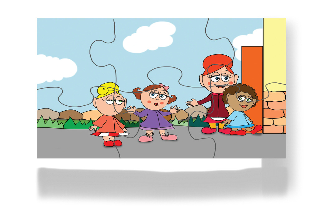 Natali bátorítja Katát – Kata és a doktor bácsi puzzle, 6 darab [TC08-07-P06]