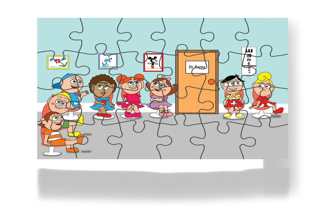 A gyerekek a váróteremben – Kata és a doktor bácsi puzzle, 24 darab [TC08-08-P24]