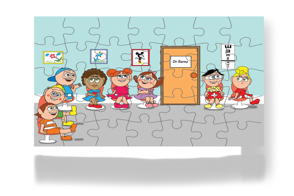 A gyerekek a váróteremben – Kata és a doktor bácsi puzzle, 35 darab [TC08-08-P35]