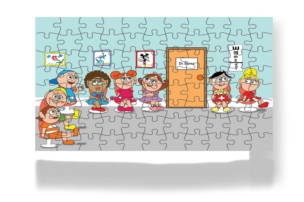 A gyerekek a váróteremben – Kata és a doktor bácsi puzzle, 88 darab [TC08-08-P88]