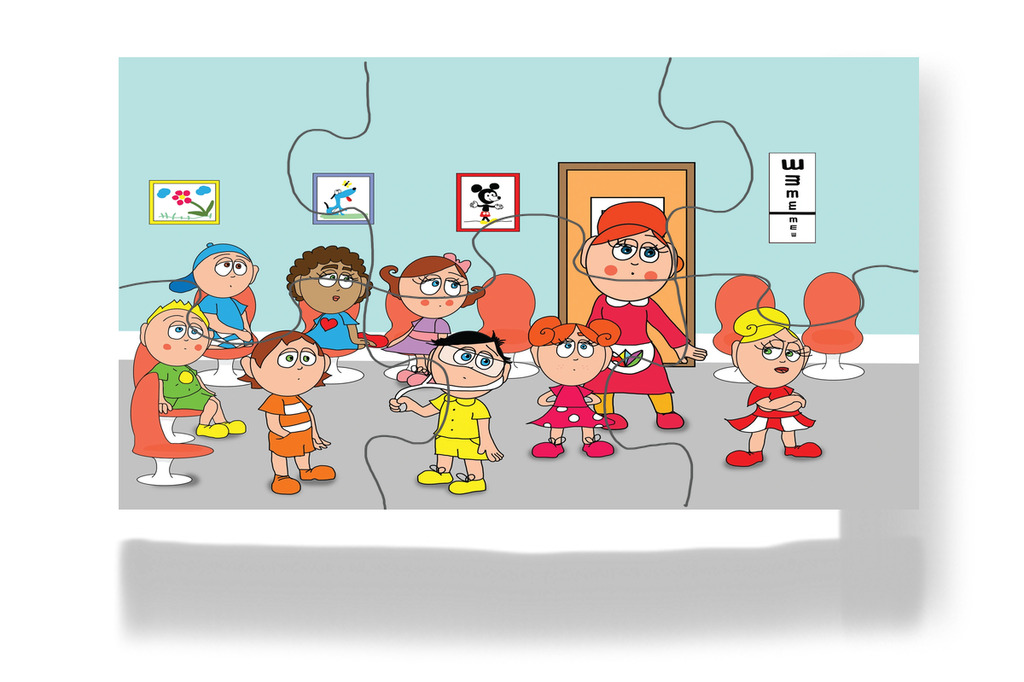 Kata nem akar bemenni – Kata és a doktor bácsi puzzle, 6 darab [TC08-10-P06]