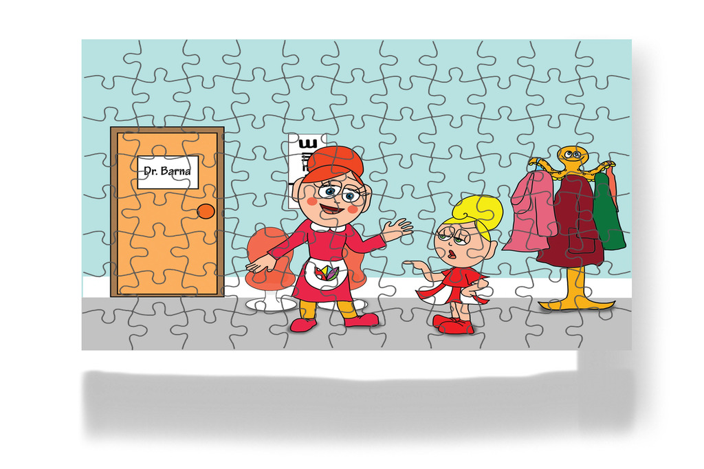 Óvónéni meghallgatja Kata félelmét – Kata és a doktor bácsi puzzle, 88 darab [TC08-11-P88]