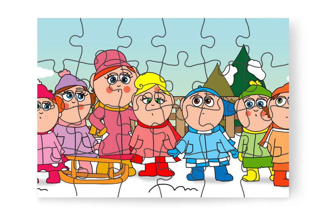 Kavics került a hógolyóba – Ádám és az elveszett Mikulás-csomag puzzle, 24 darab [TC48-15-P24]