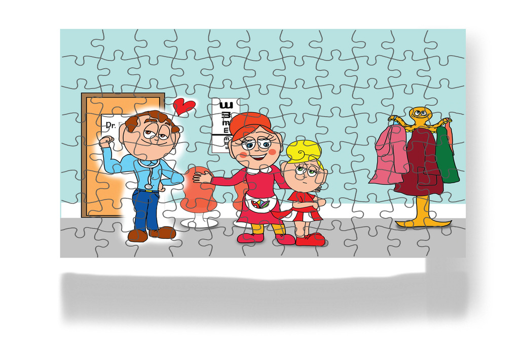 A doktor mint hős lovag – Kata és a doktor bácsi puzzle, 88 darab [TC08-12-P88]