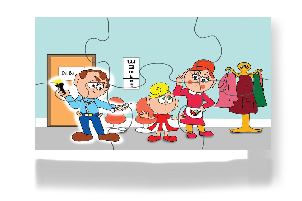 Kata a sztetoszkópra gondol – Kata és a doktor bácsi puzzle, 6 darab [TC08-13-P06]