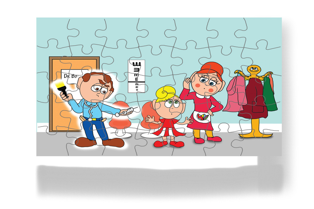 Kata a sztetoszkópra gondol – Kata és a doktor bácsi puzzle, 35 darab [TC08-13-P35]