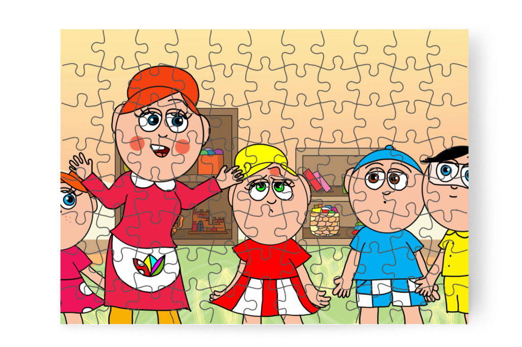 Óvónéni behívja a gyerekeket – Ádám és az elveszett Mikulás-csomag puzzle, 88 darab [TC48-16-P88]