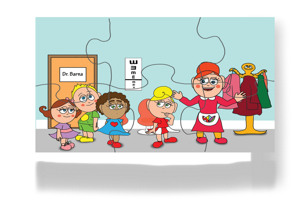 Óvónéni más nézőpontot javasol – Kata és a doktor bácsi puzzle, 6 darab [TC08-14-P06]