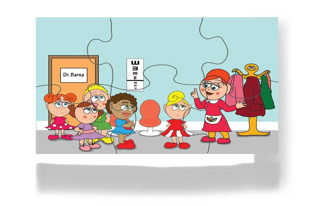 Óvónéni meglepetést ígér Katának – Kata és a doktor bácsi puzzle, 6 darab [TC08-15-P06]