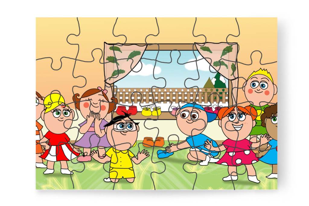 A cipőket az ablak alá teszik – Ádám és az elveszett Mikulás-csomag puzzle, 24 darab [TC48-18-P24]