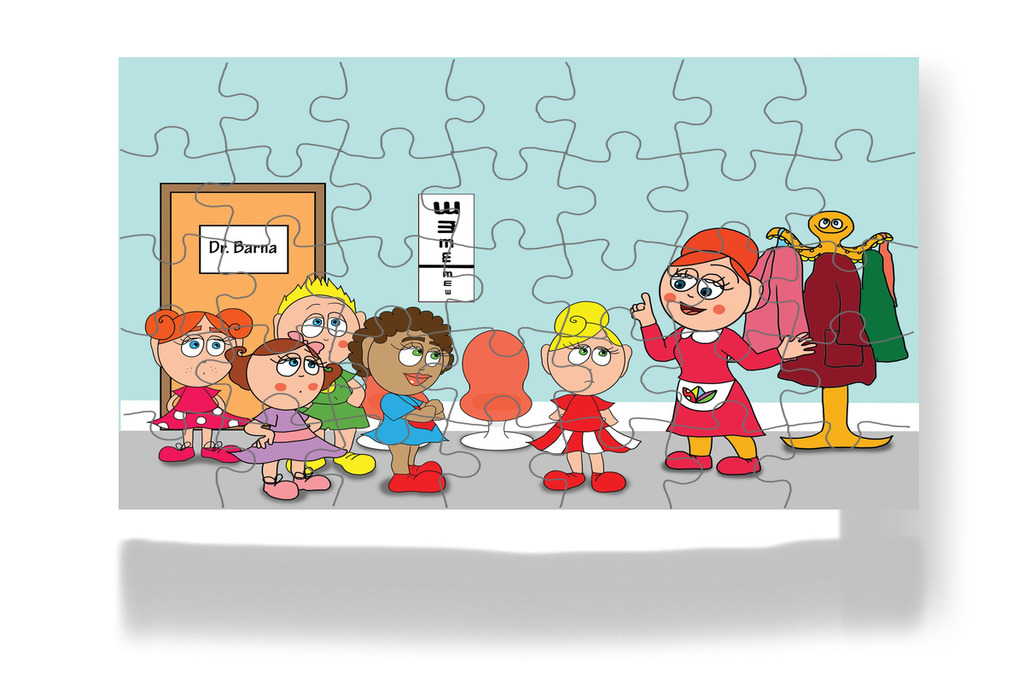 Óvónéni meglepetést ígér Katának – Kata és a doktor bácsi puzzle, 35 darab [TC08-15-P35]
