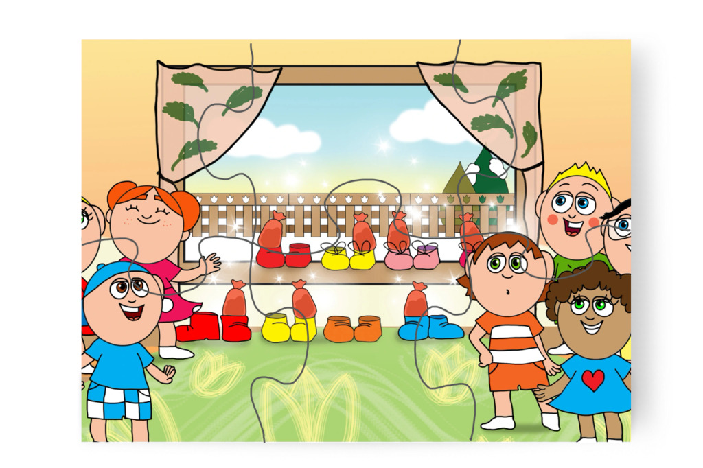 Ádám cipője üres marad – Ádám és az elveszett Mikulás-csomag puzzle, 6 darab [TC48-19-P06]