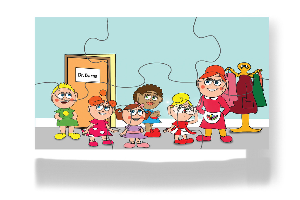 Kinyílik a rendelő ajtaja – Kata és a doktor bácsi puzzle, 6 darab [TC08-17-P06]