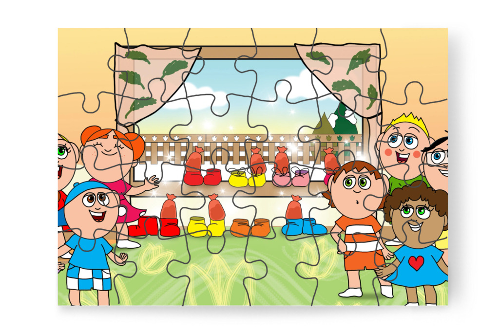 Ádám cipője üres marad – Ádám és az elveszett Mikulás-csomag puzzle, 24 darab [TC48-19-P24]
