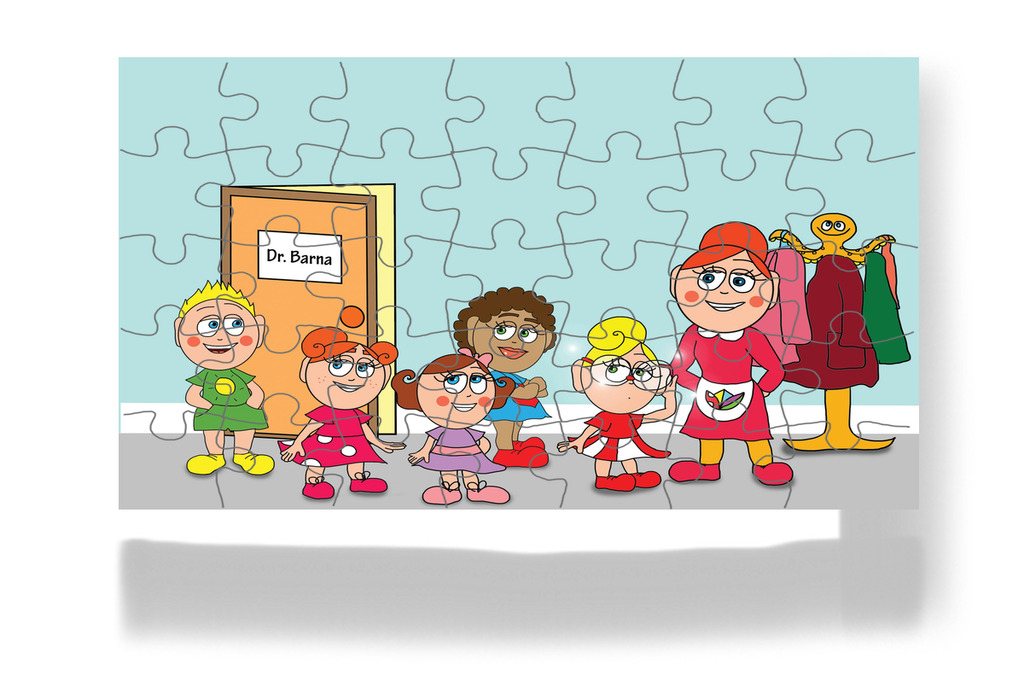 Kinyílik a rendelő ajtaja – Kata és a doktor bácsi puzzle, 35 darab [TC08-17-P35]