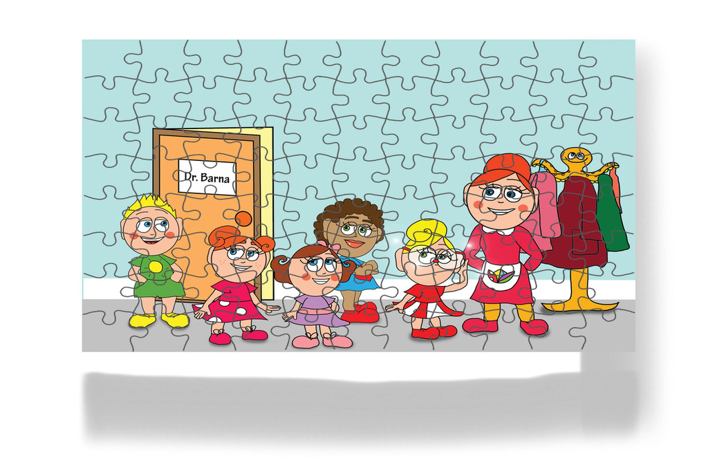 Kinyílik a rendelő ajtaja – Kata és a doktor bácsi puzzle, 88 darab [TC08-17-P88]