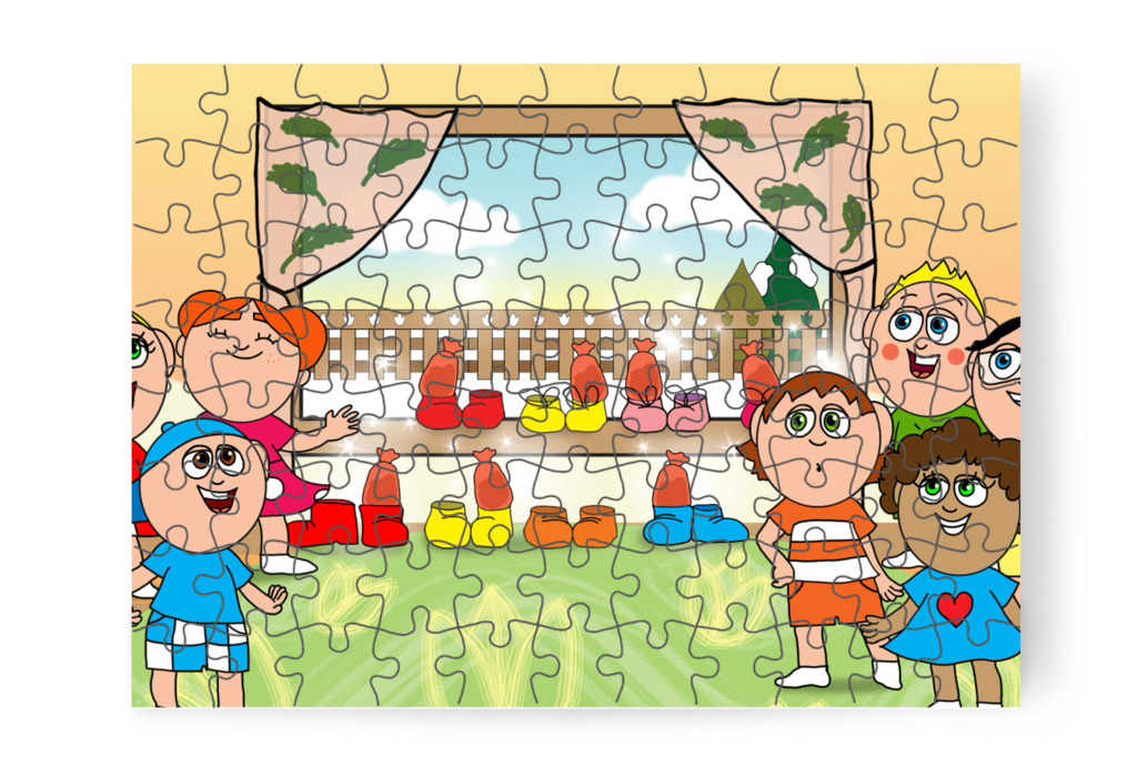Ádám cipője üres marad – Ádám és az elveszett Mikulás-csomag puzzle, 88 darab [TC48-19-P88]