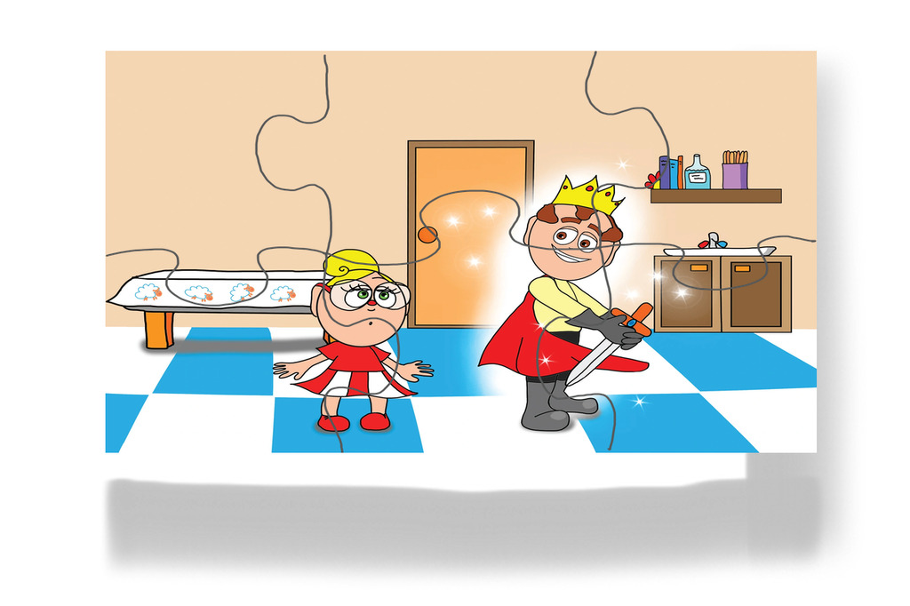 Kata hős királyfinak látja a doktort – Kata és a doktor bácsi puzzle, 6 darab [TC08-18-P06]