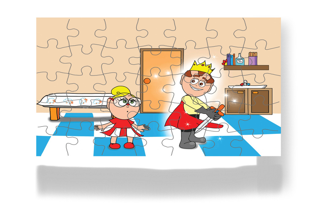 Kata hős királyfinak látja a doktort – Kata és a doktor bácsi puzzle, 35 darab [TC08-18-P35]
