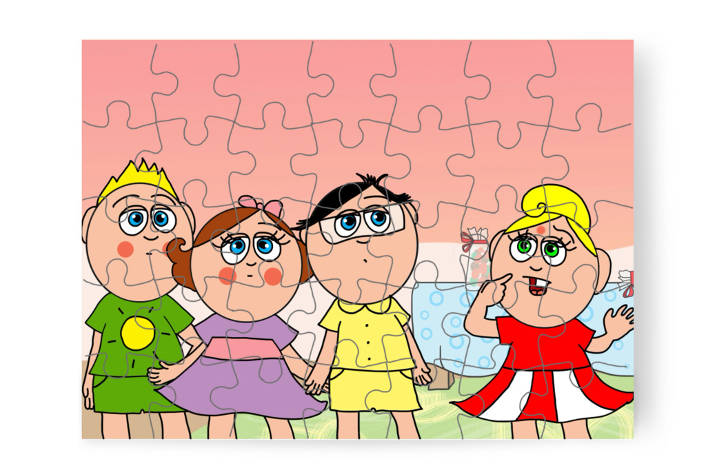 Kata megvédi Ádámot – Ádám és az elveszett Mikulás-csomag puzzle, 35 darab [TC48-26-P35]