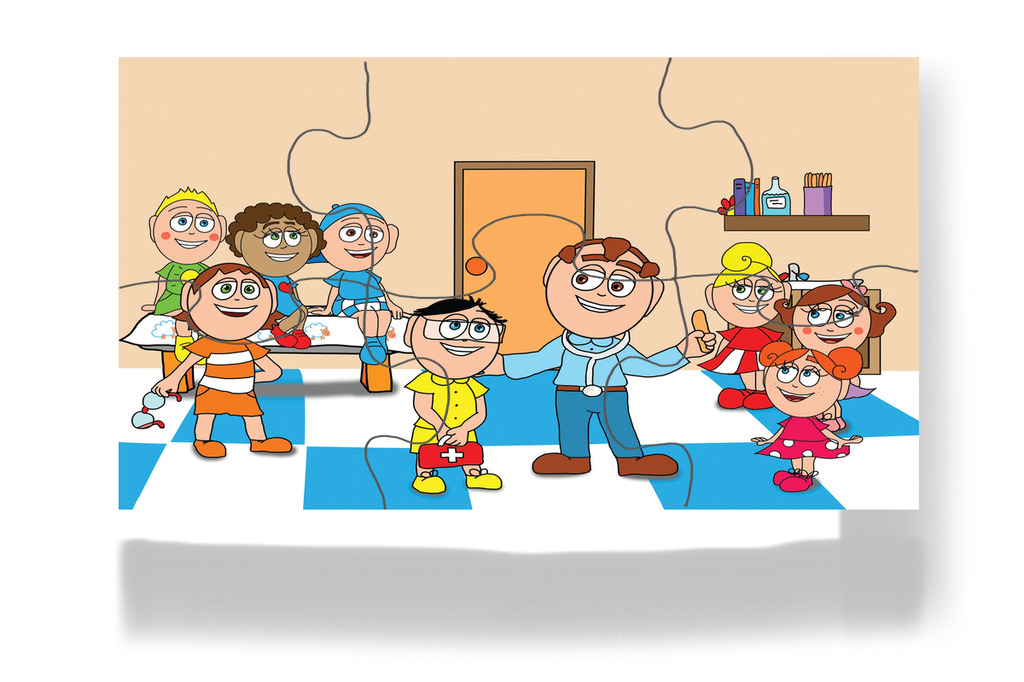 Tamásnak nem kell a varázsszemüveg – Kata és a doktor bácsi puzzle, 6 darab [TC08-25-P06]