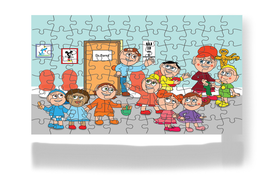Spatulákat kapnak ajándékba – Kata és a doktor bácsi puzzle, 88 darab [TC08-26-P88]