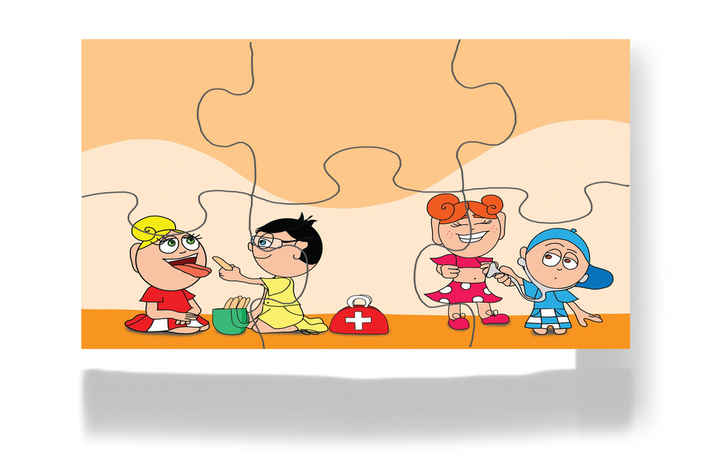 A csoport orvososat játszik – Kata és a doktor bácsi puzzle, 6 darab [TC08-27-P06]