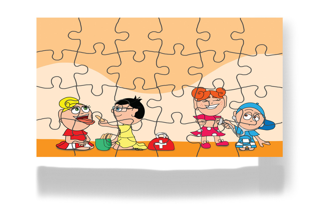 A csoport orvososat játszik – Kata és a doktor bácsi puzzle, 24 darab [TC08-27-P24]