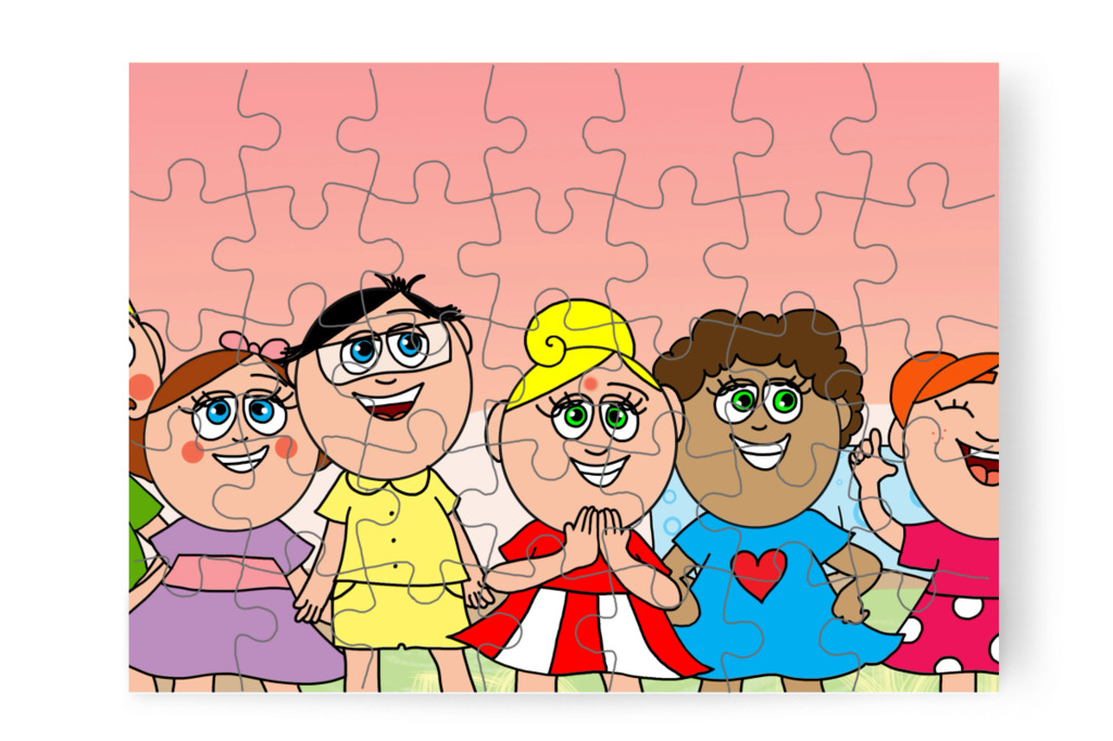 A gyerekek ajándékot készítenek – Ádám és az elveszett Mikulás-csomag puzzle, 35 darab [TC48-27-P35]