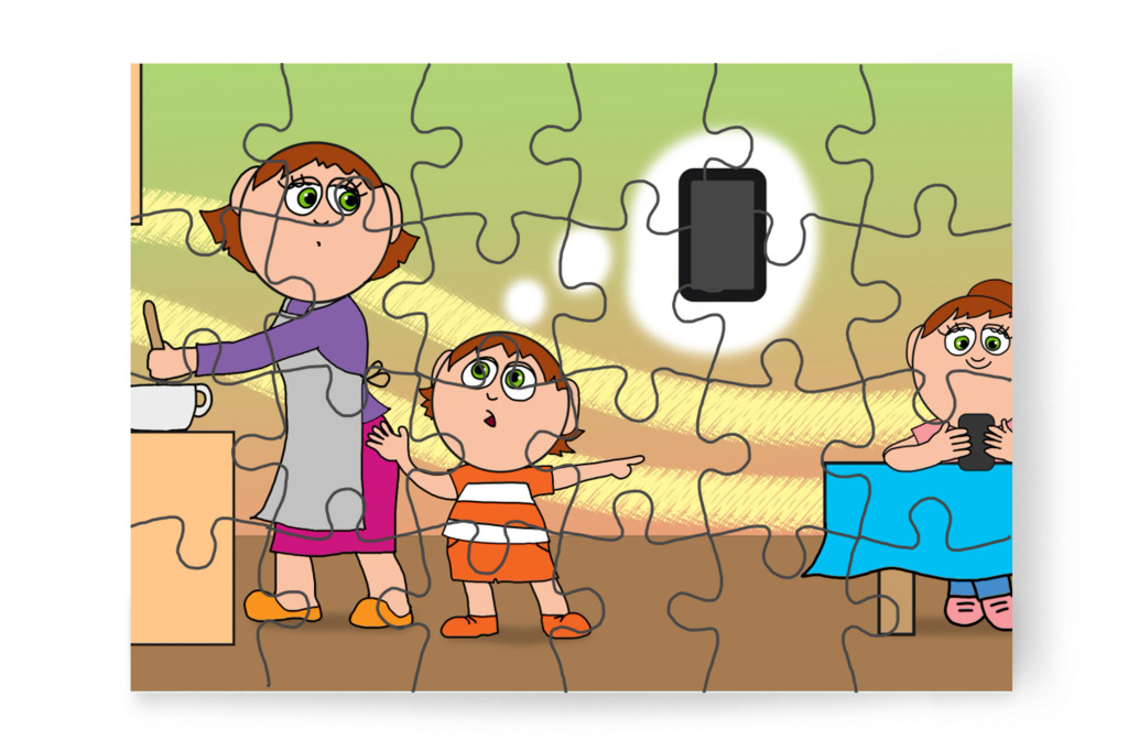 Ádám is telefont szeretne – Ádám és a mobiltelefon puzzle, 24 darab [TC43-09-P24]