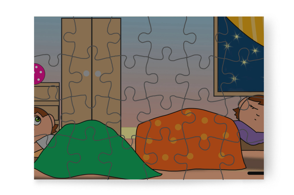 Izabella elalszik – Ádám és a mobiltelefon puzzle, 24 darab [TC43-10-P24]