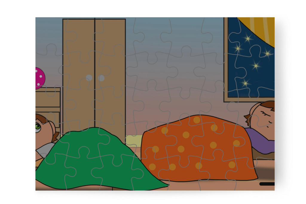Izabella elalszik – Ádám és a mobiltelefon puzzle, 35 darab [TC43-10-P35]