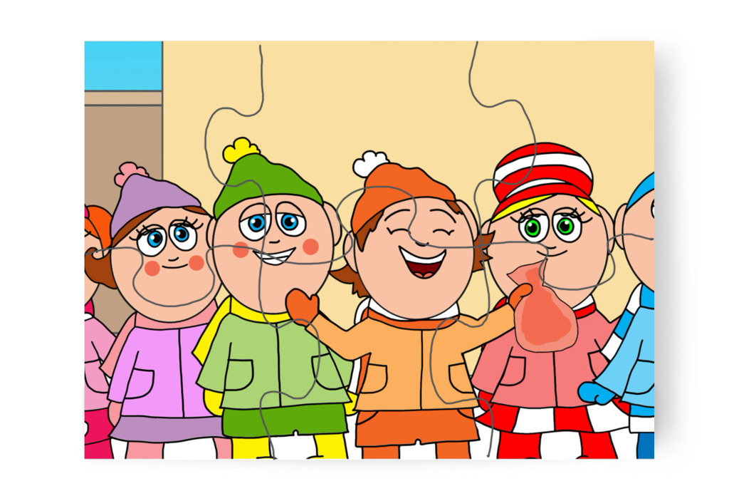 Ádám Óvónéninek ajánlja – Ádám és az elveszett Mikulás-csomag puzzle, 6 darab [TC48-35-P06]