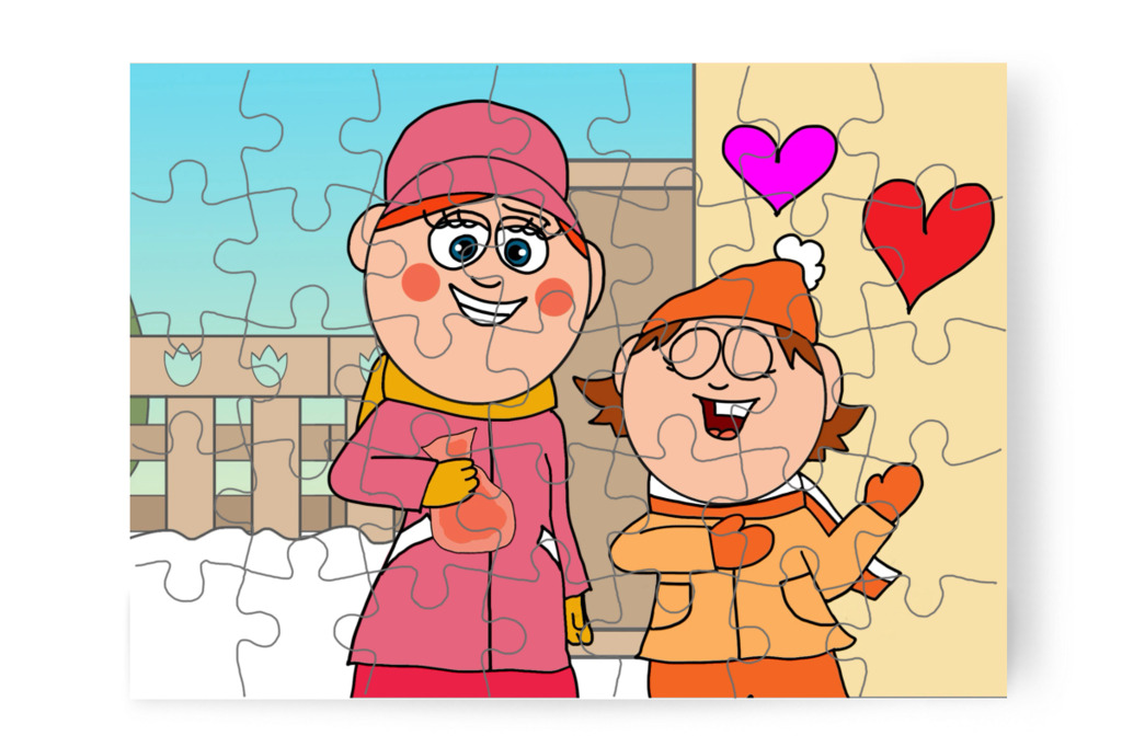 A barátok szeretete a legszebb ajándék – Ádám és az elveszett Mikulás-csomag puzzle, 35 darab [TC48-37-P35]