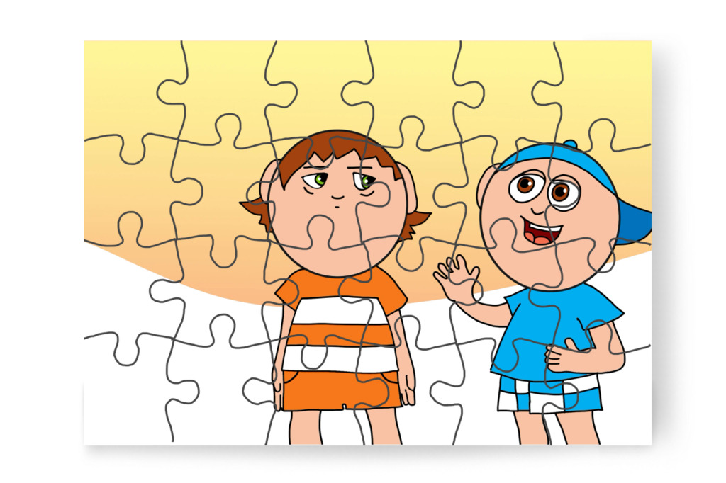 Márky legózni hívja – Ádám és a mobiltelefon puzzle, 24 darab [TC43-18-P24]