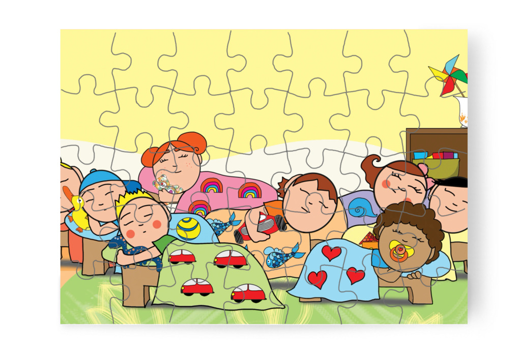 Ádám délután kipiheni magát – Ádám és a mobiltelefon puzzle, 35 darab [TC43-19-P35]