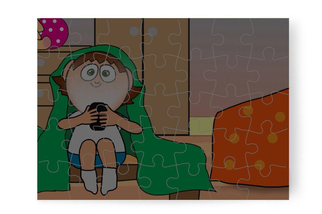 Ádám reggelig játszik – Ádám és a mobiltelefon puzzle, 35 darab [TC43-21-P35]