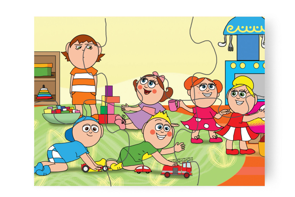 Semmihez sincs kedve – Ádám és a mobiltelefon puzzle, 6 darab [TC43-25-P06]